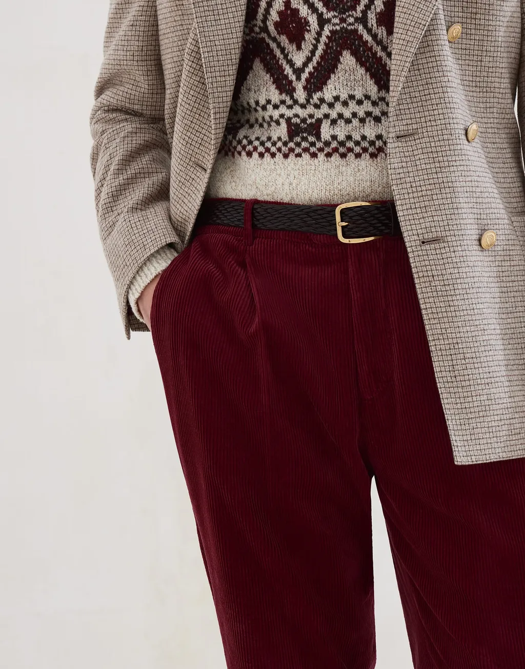 Pleated Tapered Trousers