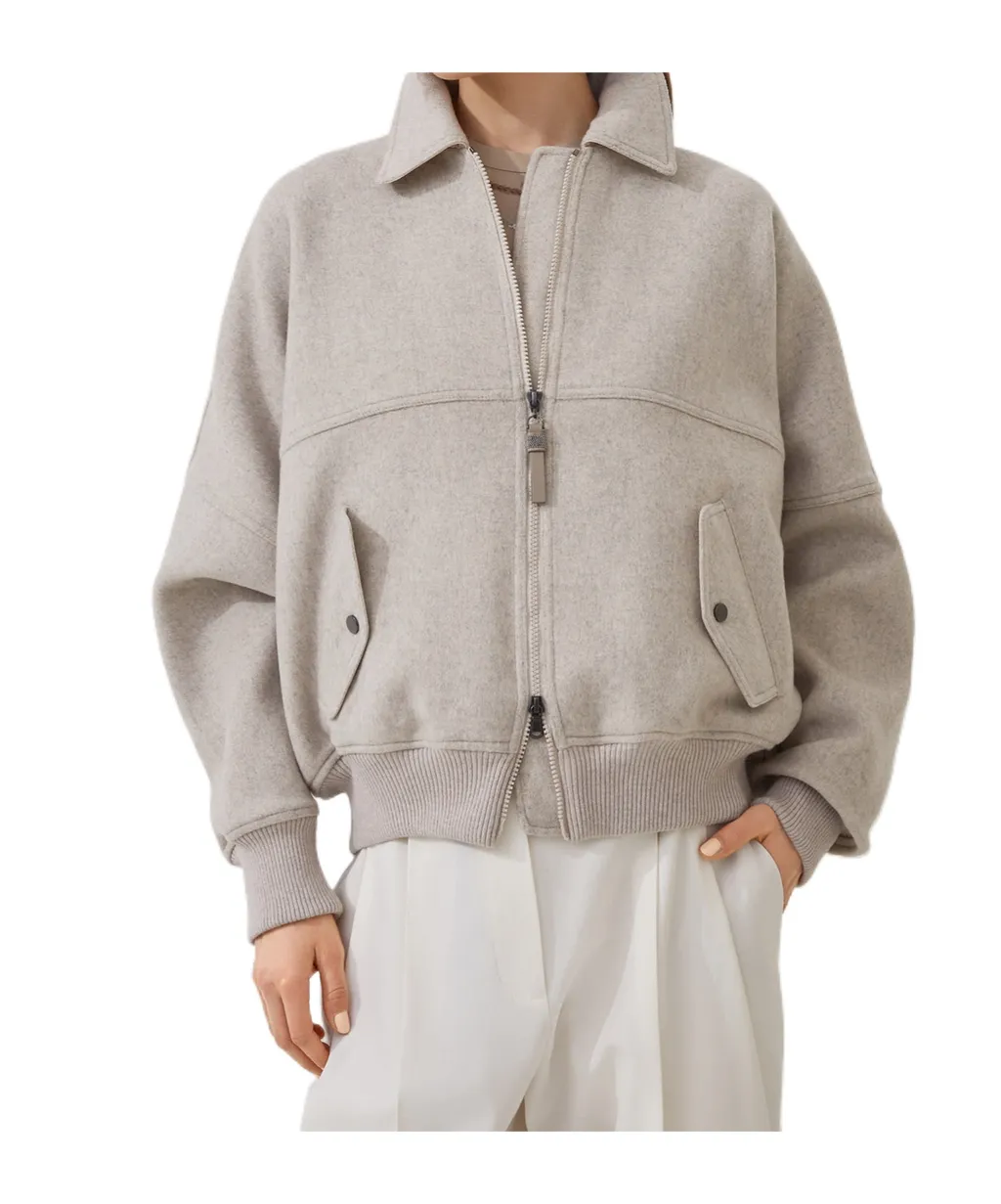 Zip-Front Bomber Jacket