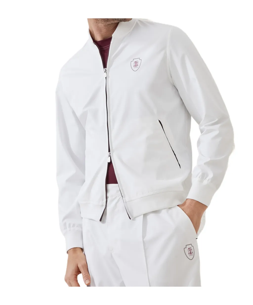 Nylon Sweatshirt With Logo And Zipper