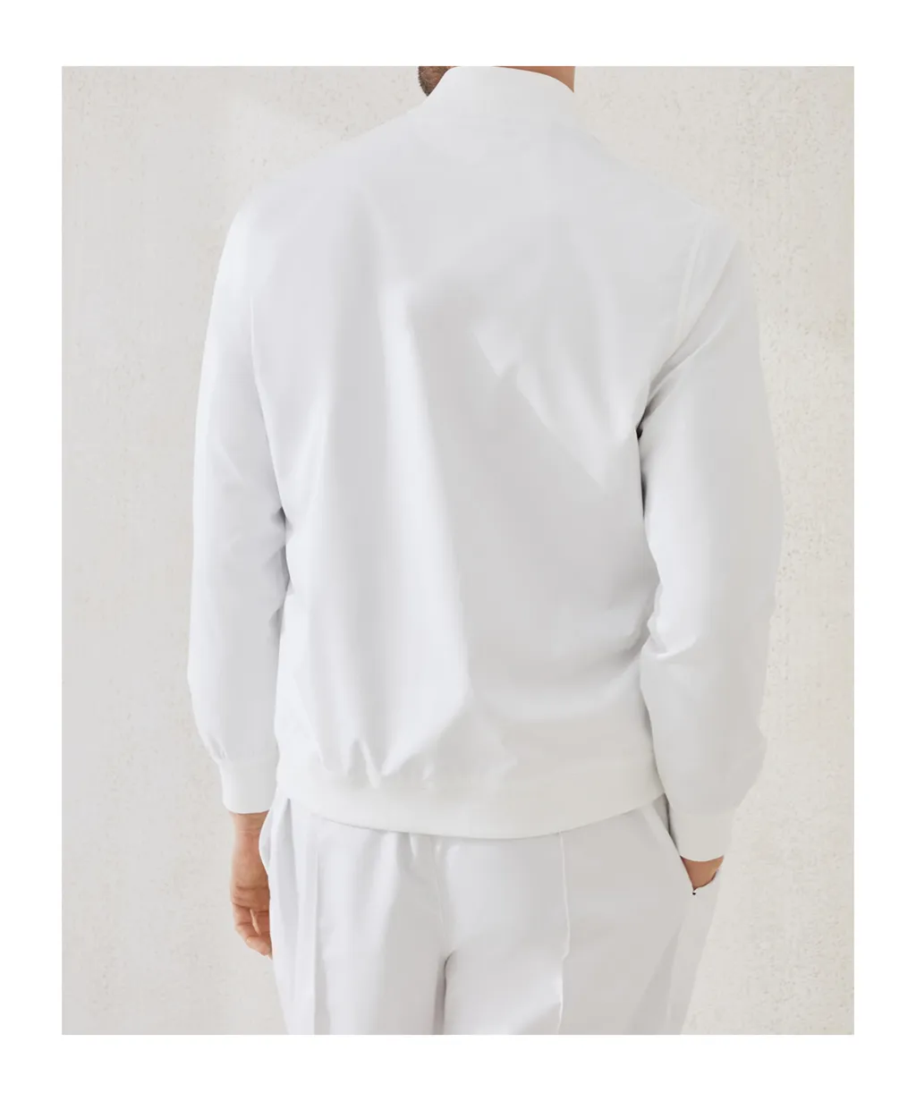 Nylon Sweatshirt With Logo And Zipper