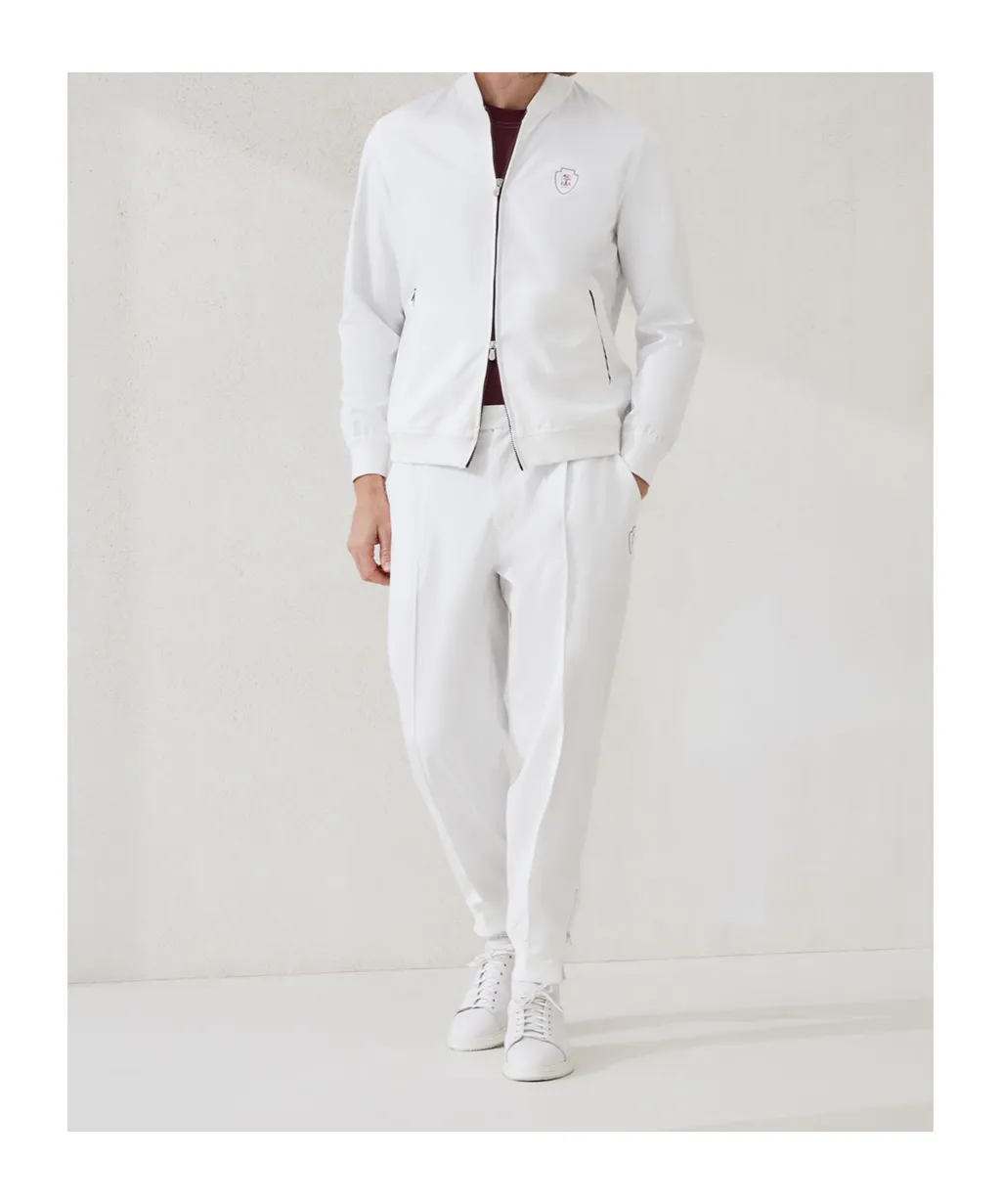 Nylon Sweatshirt With Logo And Zipper