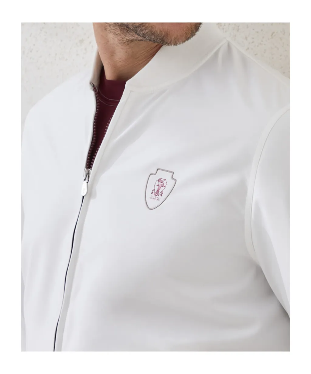 Nylon Sweatshirt With Logo And Zipper