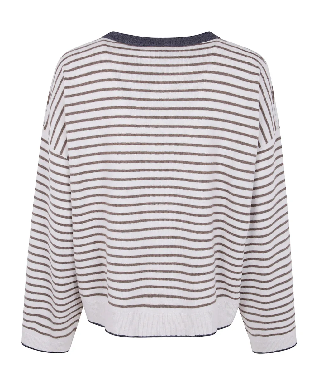 Striped Crew-Neck Sweater