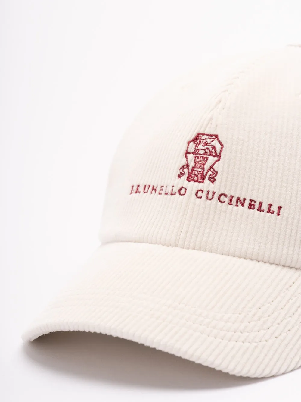 Corduroy Logo-Embroidered Baseball Cap