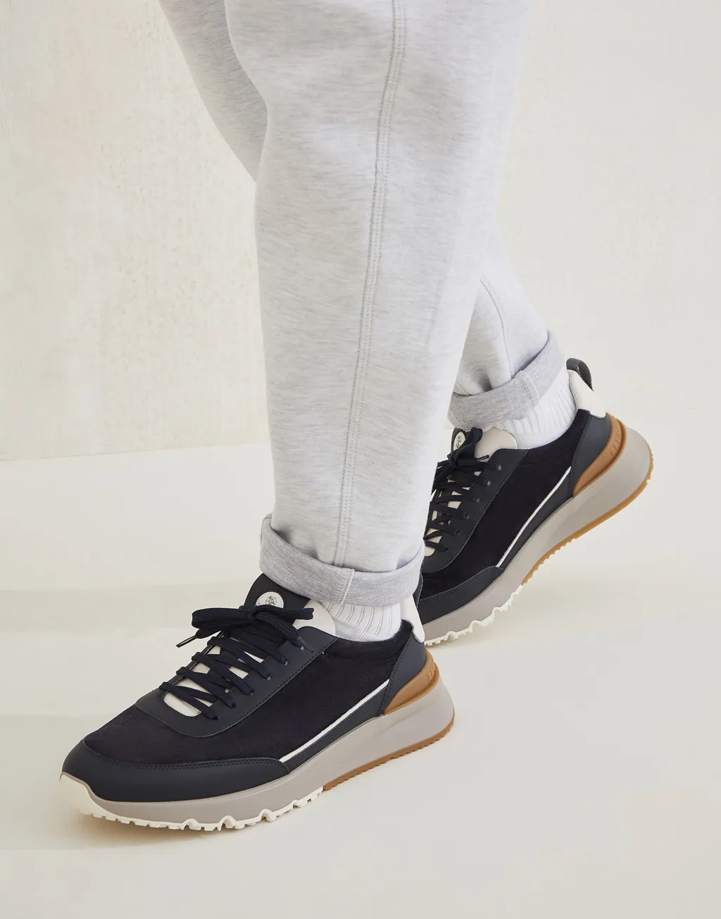 Lace-Up Suede Sneakers