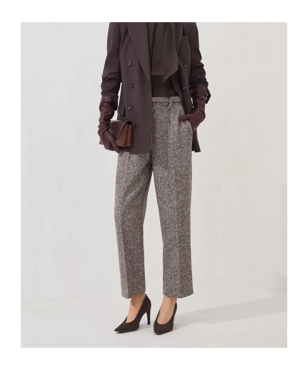 Cropped Straight-Leg Trousers