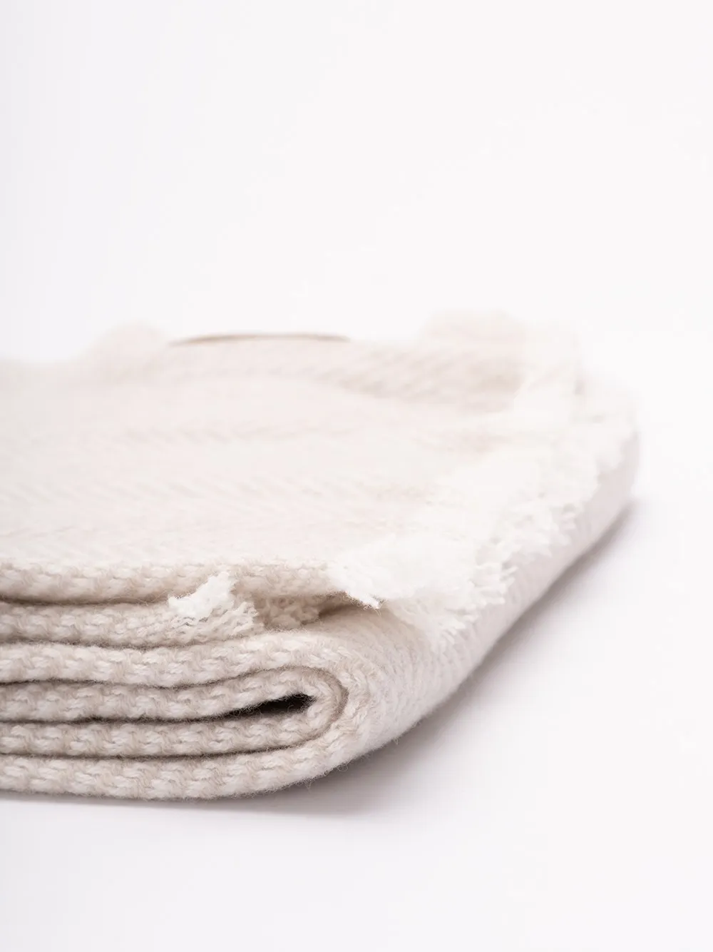Herringbone-Pattern Cashmere Scarf