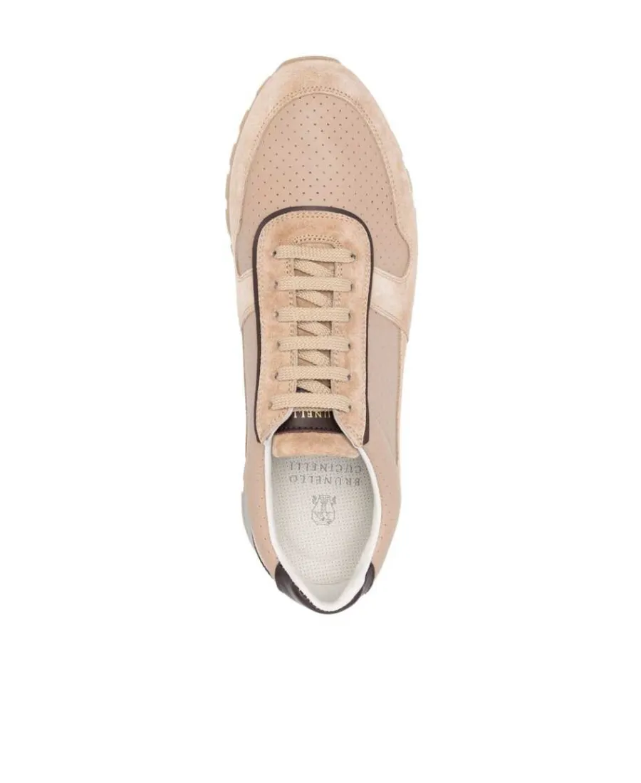 Perforated Lace-Up Sneakers