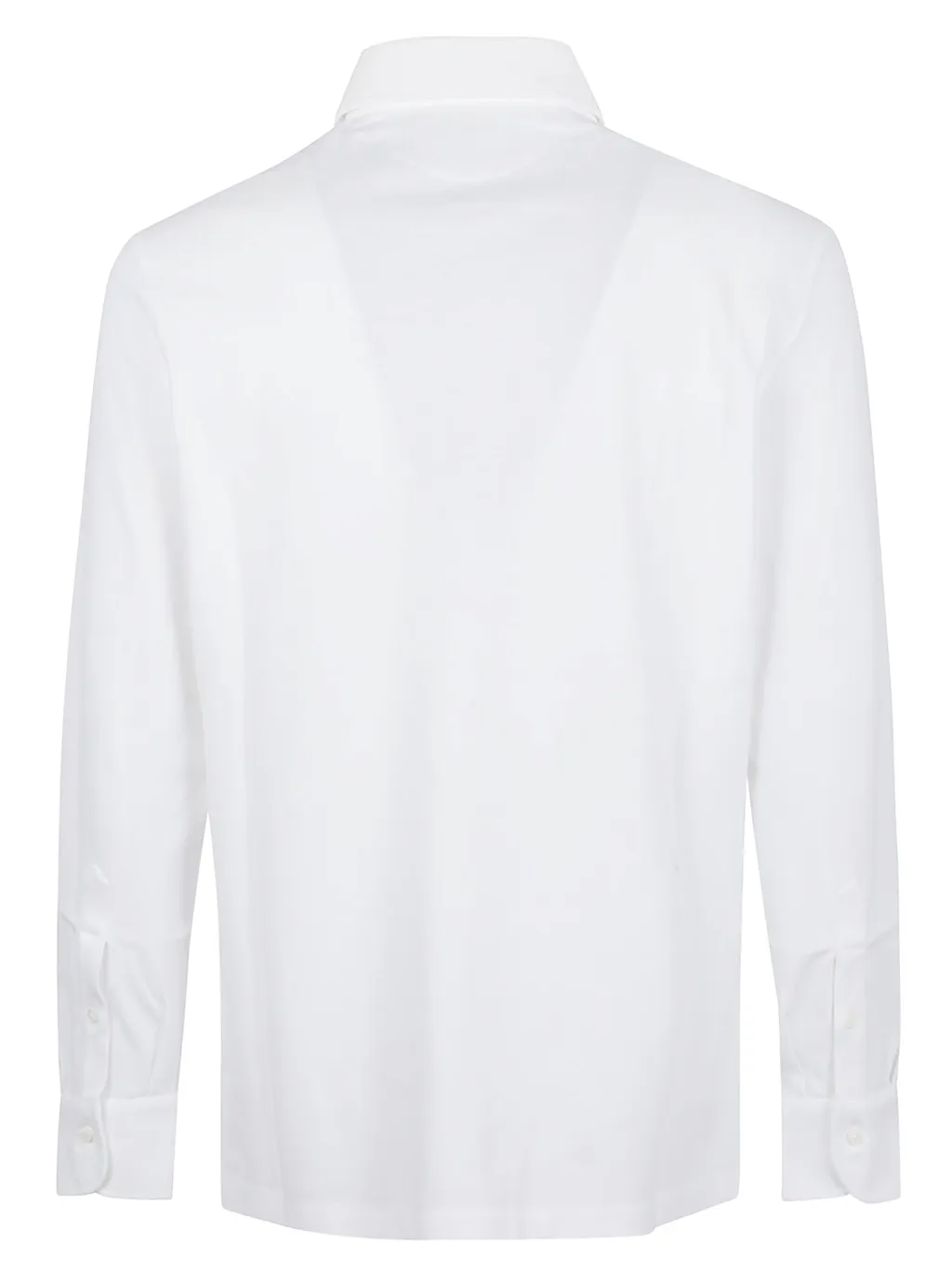 Long-Sleeved Cotton Polo Shirt