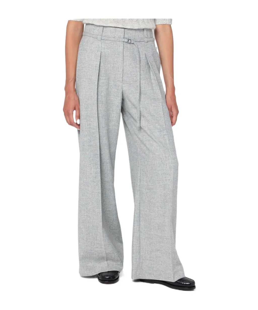 Pleated Belted Trousers