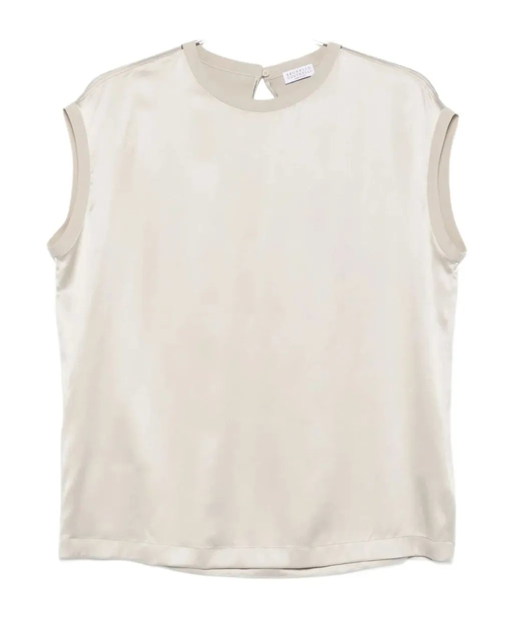 Sleeveless Round-Neck Top