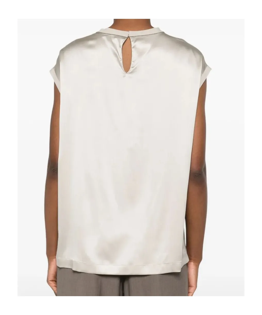 Sleeveless Round-Neck Top