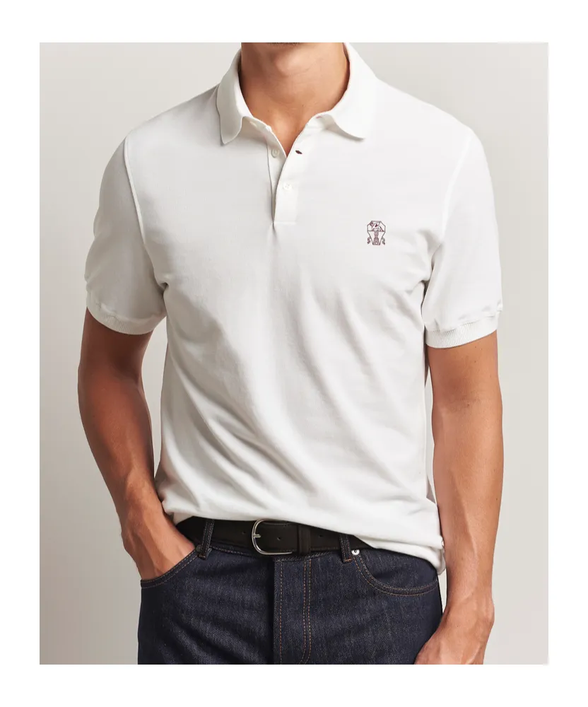 Short-Sleeve Cotton Polo Shirt