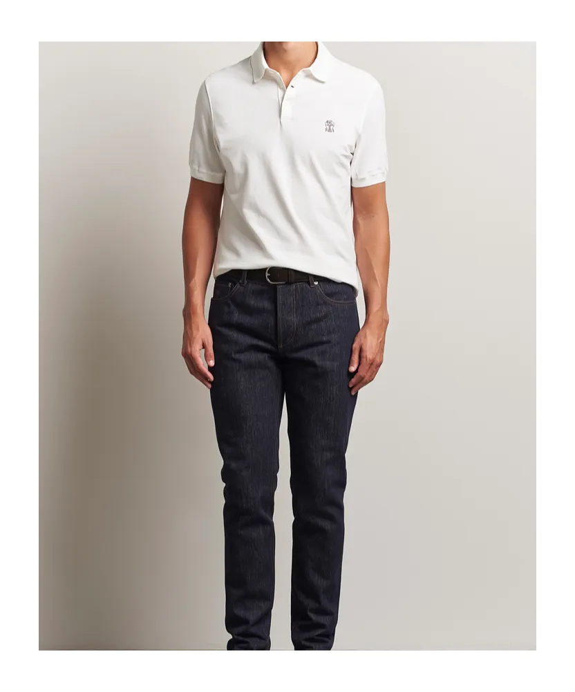 Short-Sleeve Cotton Polo Shirt