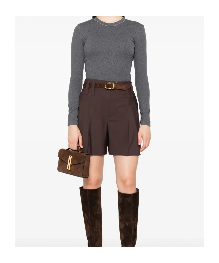 Long-Sleeve Top With Keyhole Detail