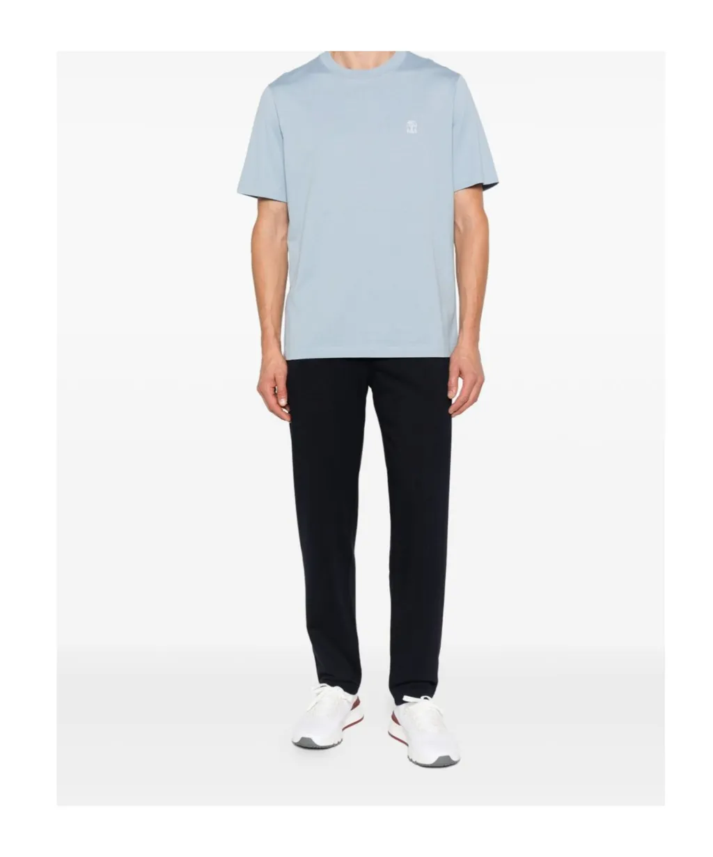 Logo Embroidered Crewneck T-Shirt