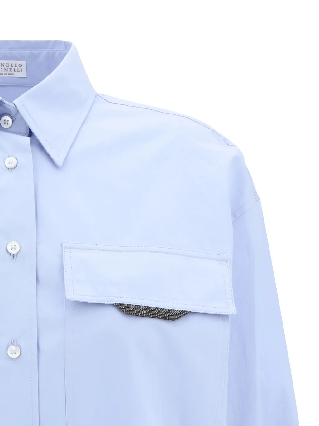 Jewel-Embellished Pocket Shirt