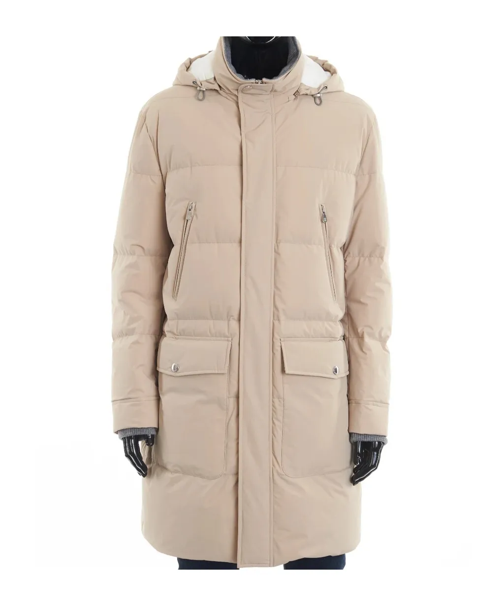Long-Sleeved Hooded Coat