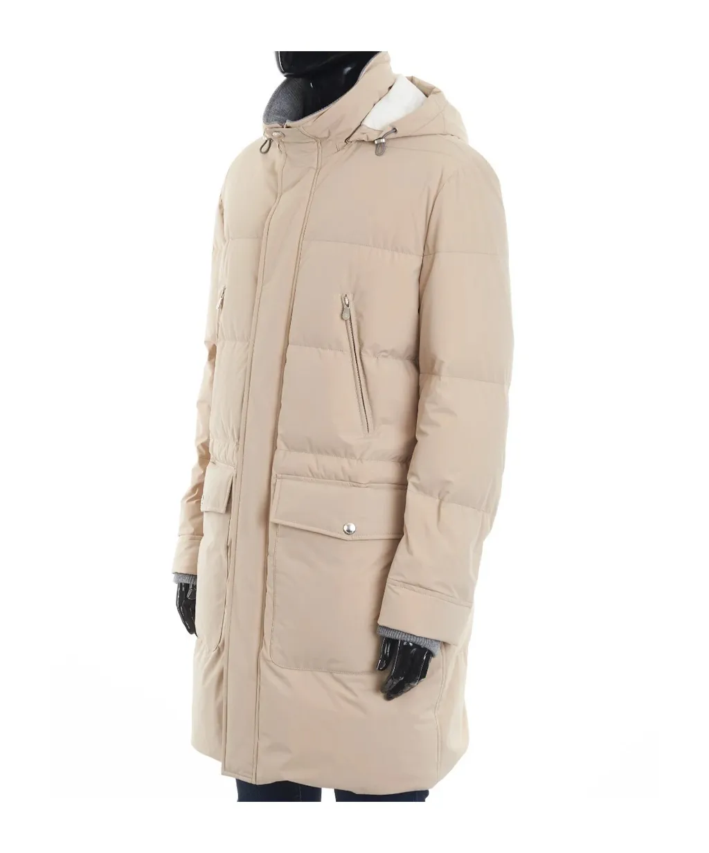 Long-Sleeved Hooded Coat