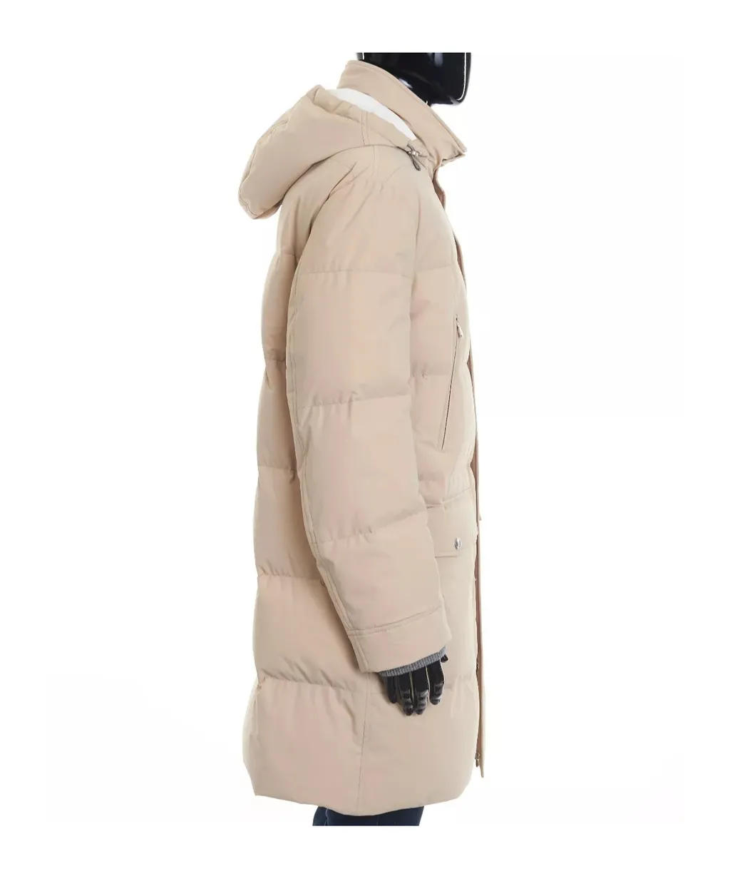 Long-Sleeved Hooded Coat