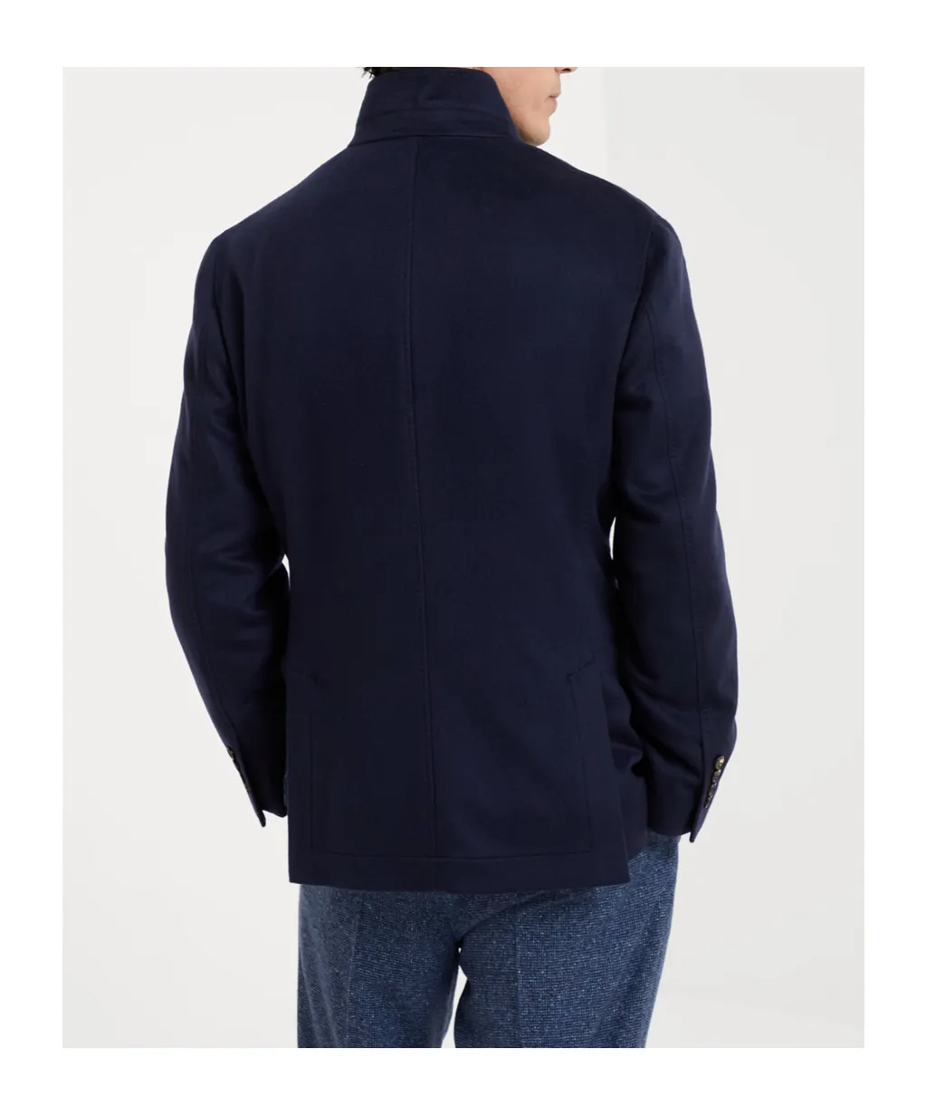 Cashmere-Wool Blazer With Notched Lapels