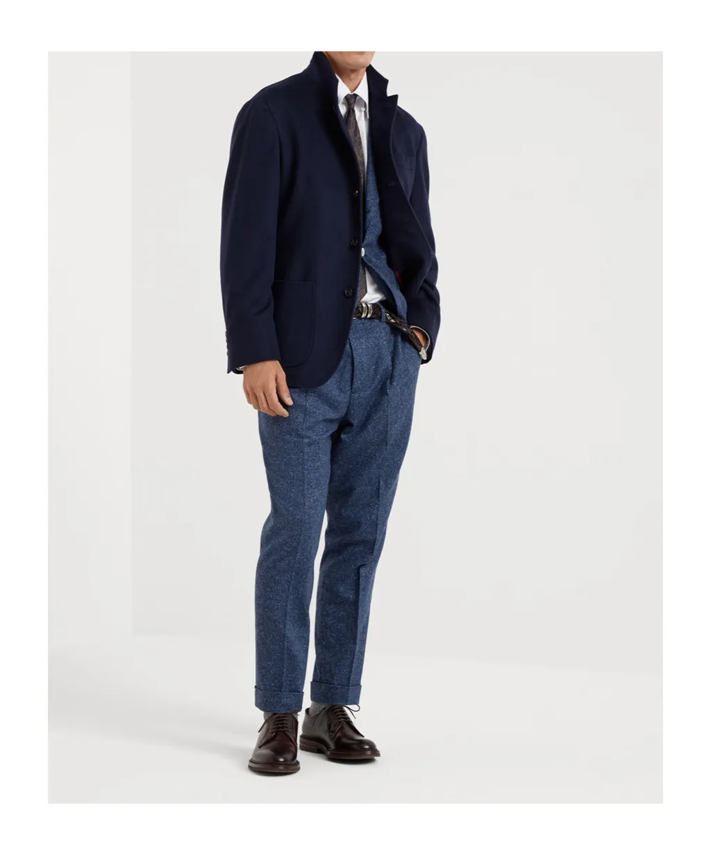 Cashmere-Wool Blazer With Notched Lapels