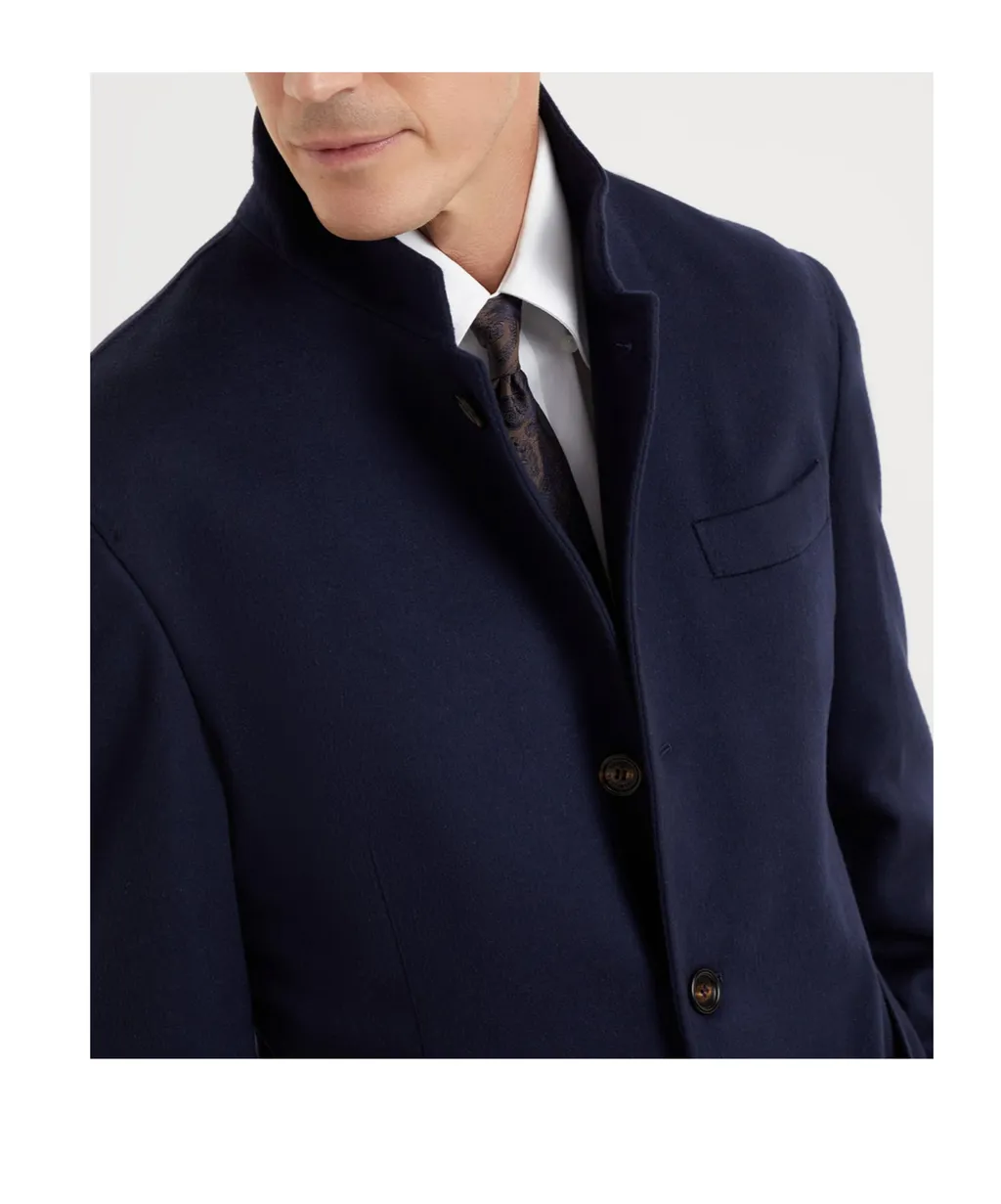 Cashmere-Wool Blazer With Notched Lapels
