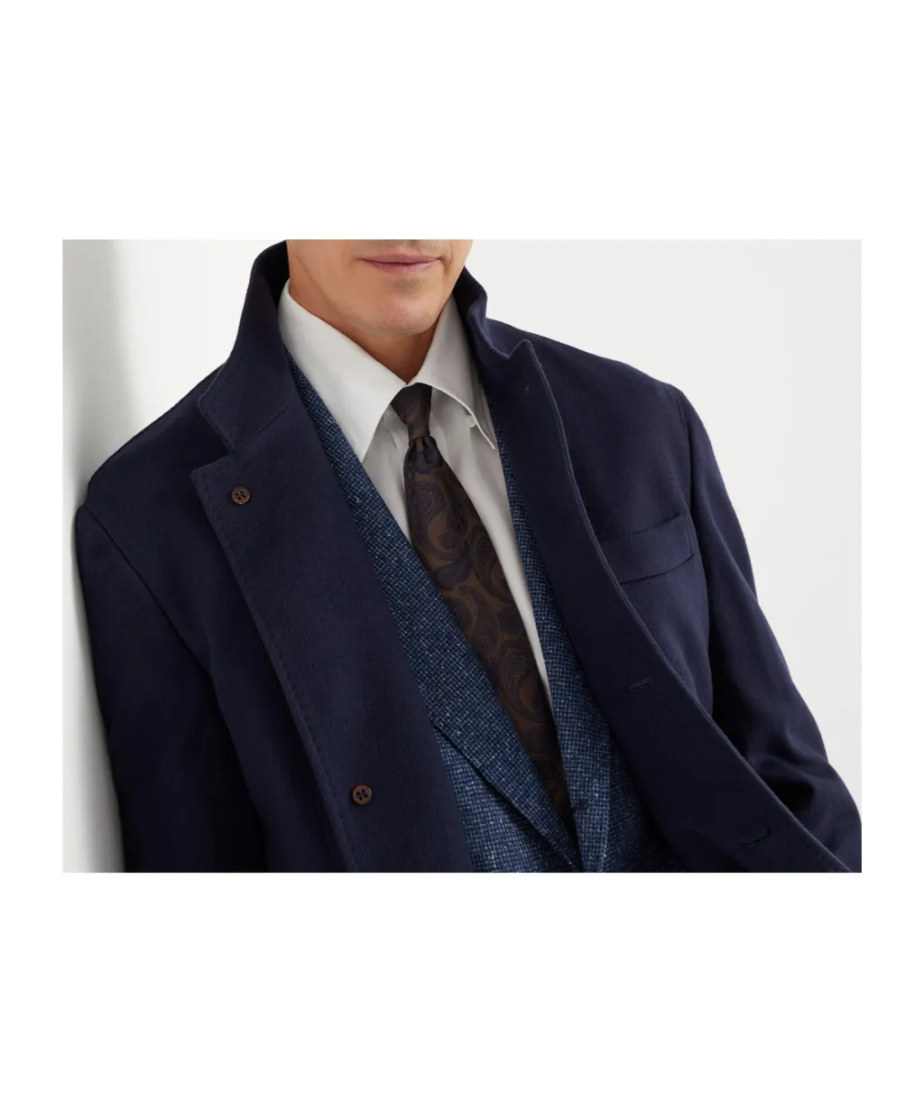 Cashmere-Wool Blazer With Notched Lapels