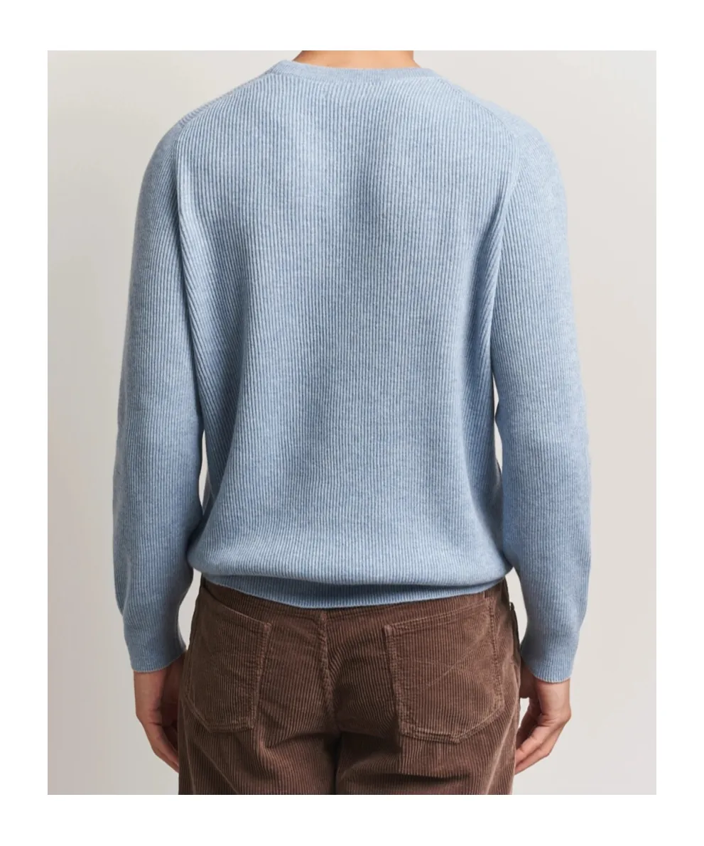 Ribbed Crew-Neck Sweater