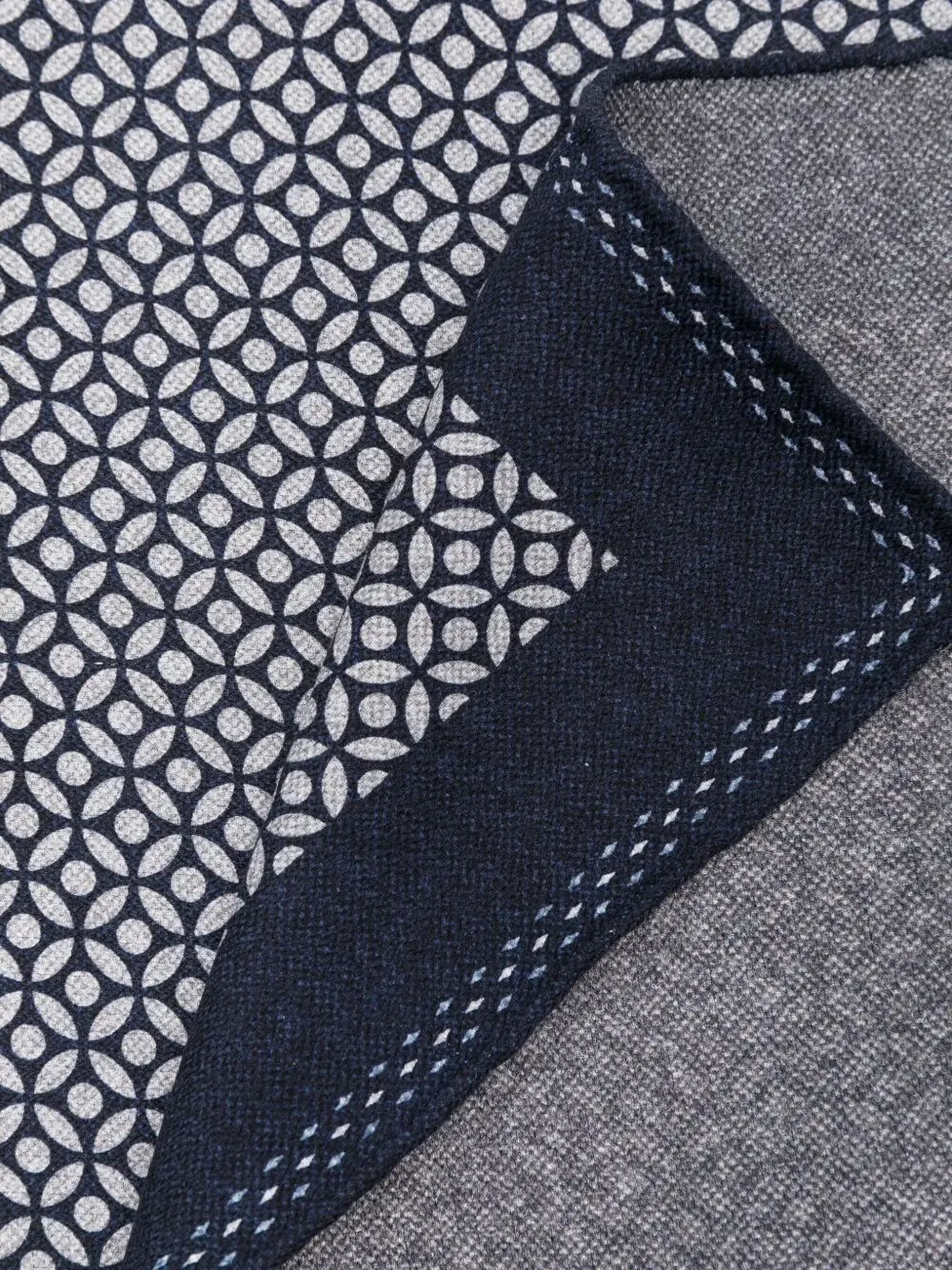 Geometric-Pattern Silk Scarf