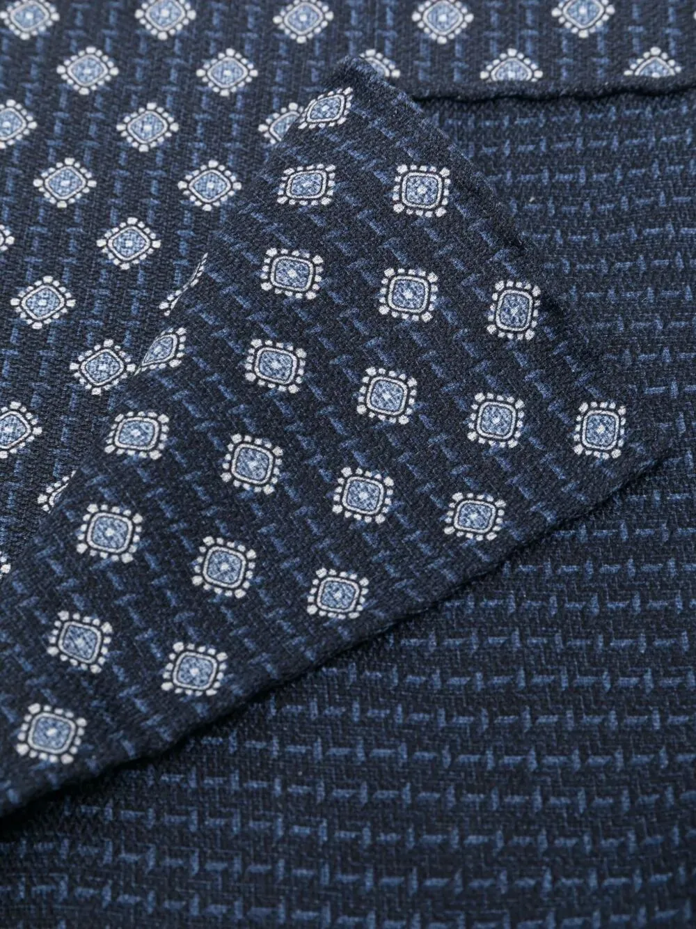 Geometric-Pattern Silk Scarf