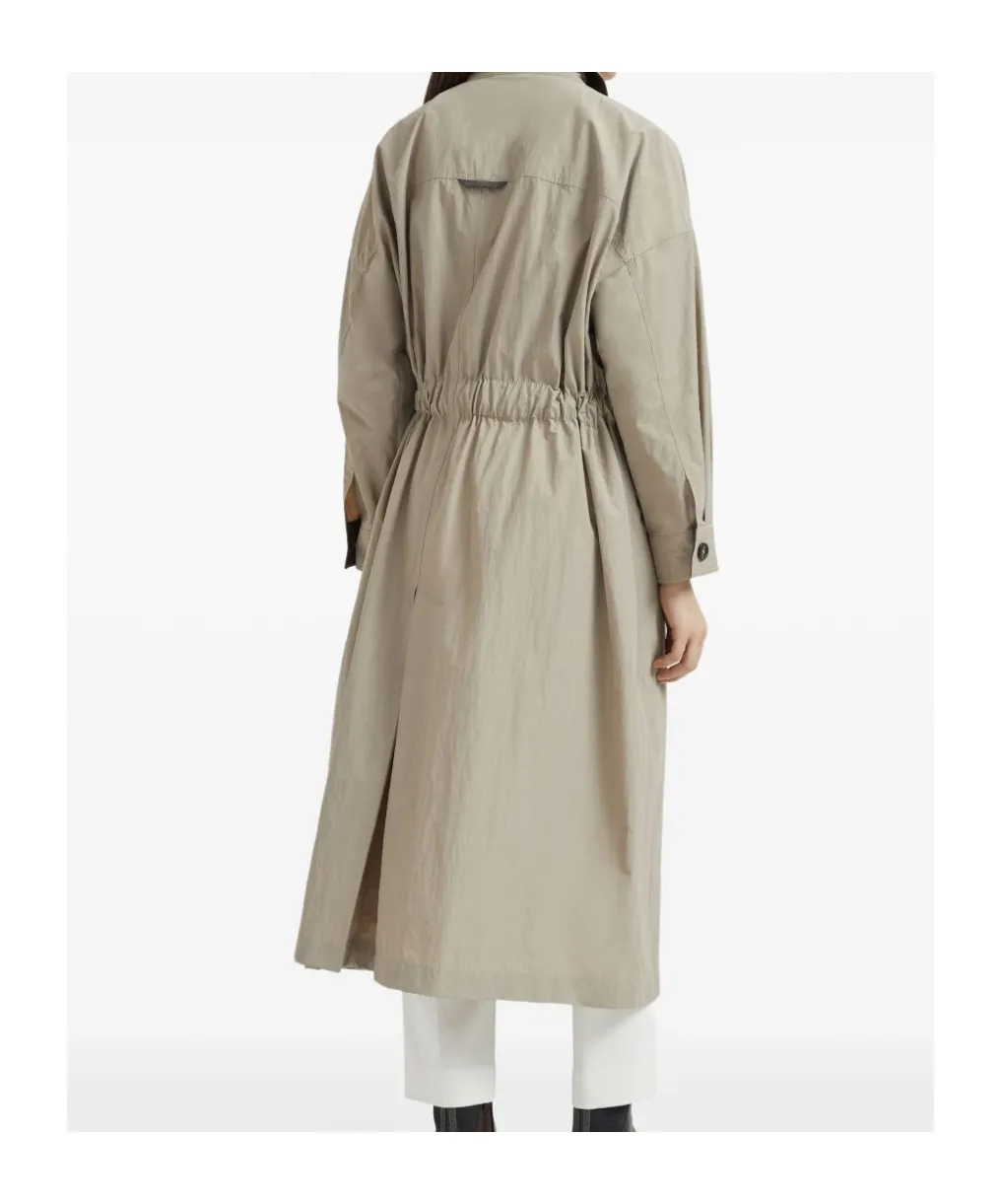 Belted Pocketed Military Coat