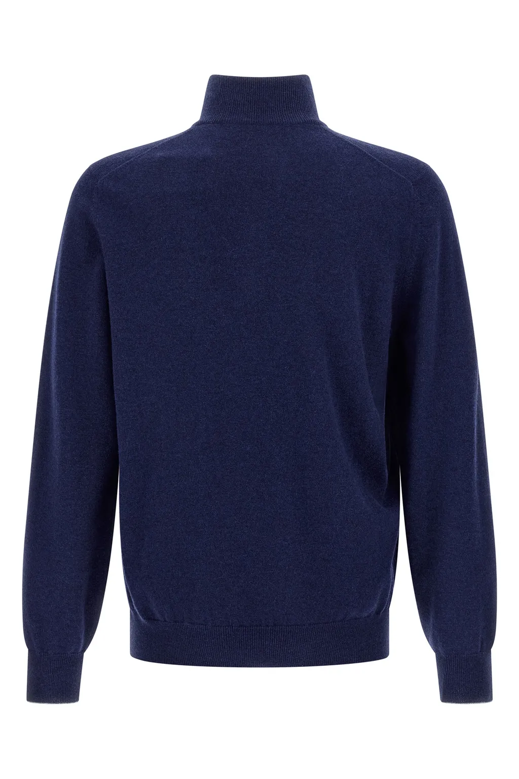 Funnel-Neck Knitted Polo Shirt