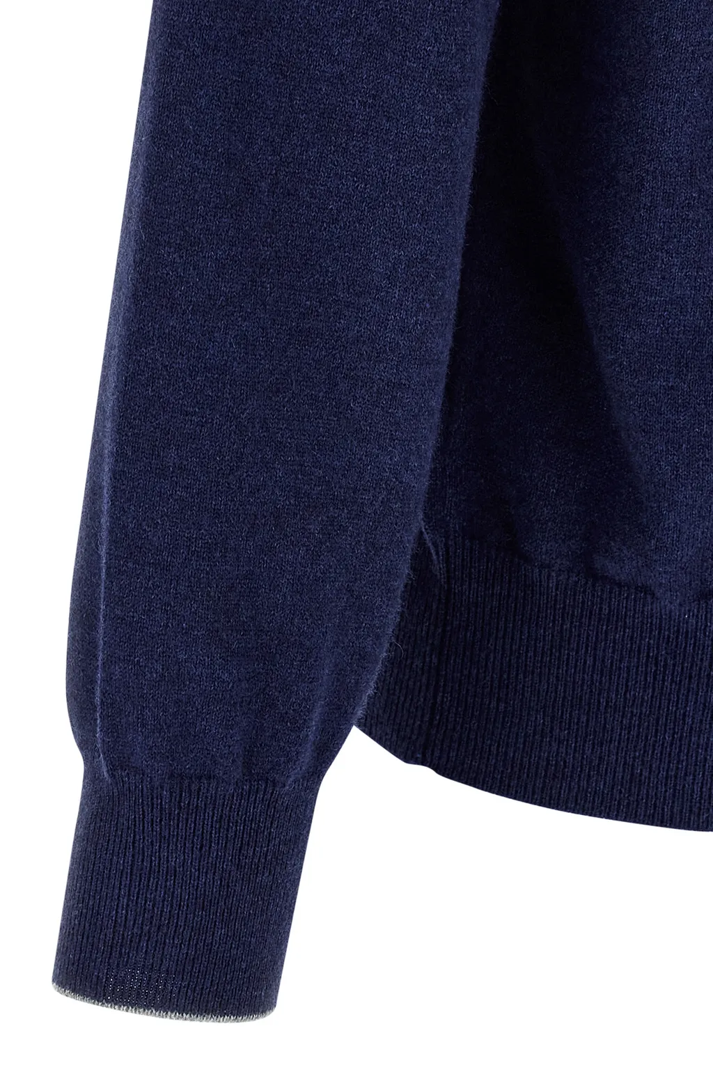 Funnel-Neck Knitted Polo Shirt