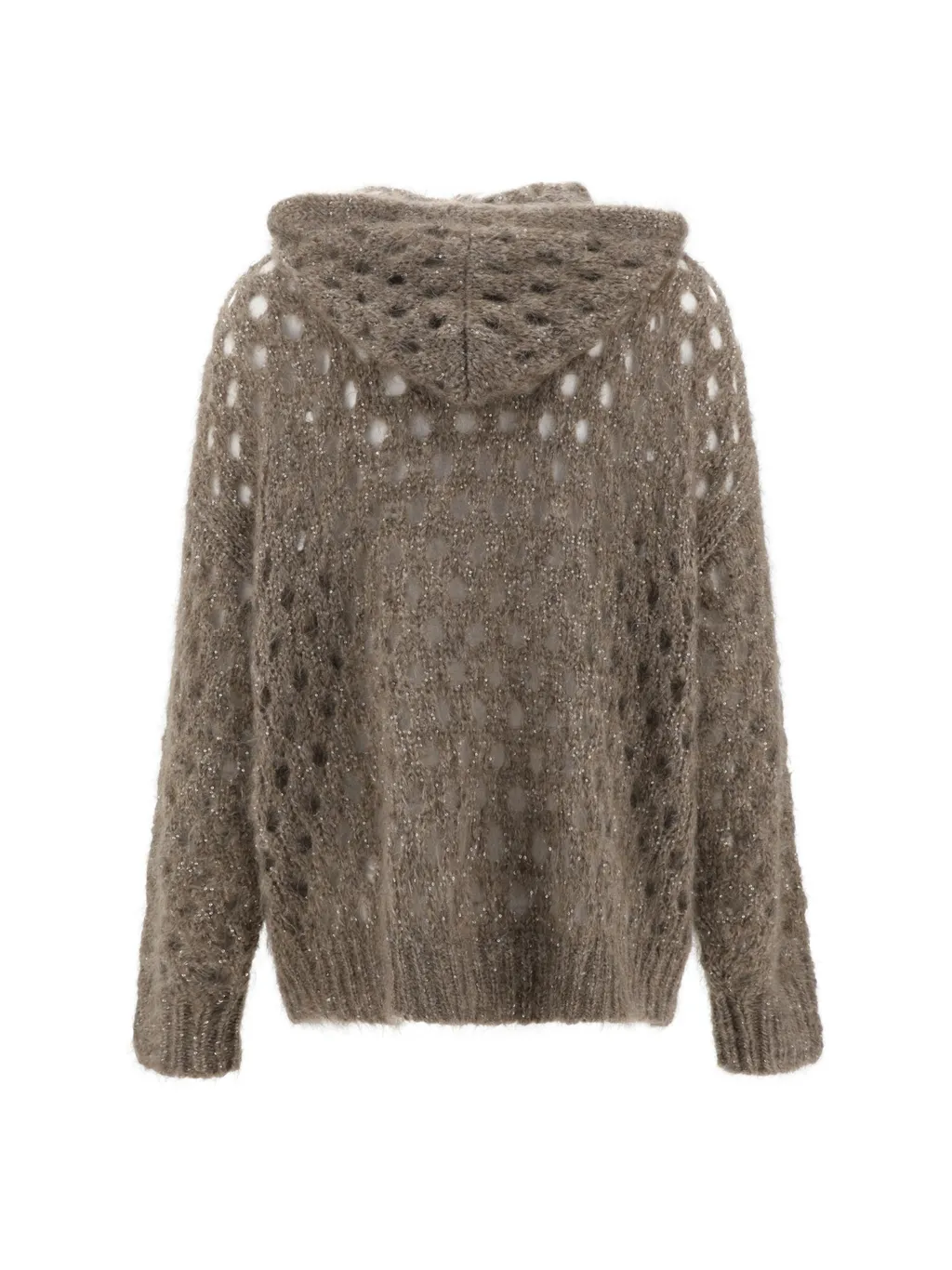 Dazzling Net Hooded Cardigan