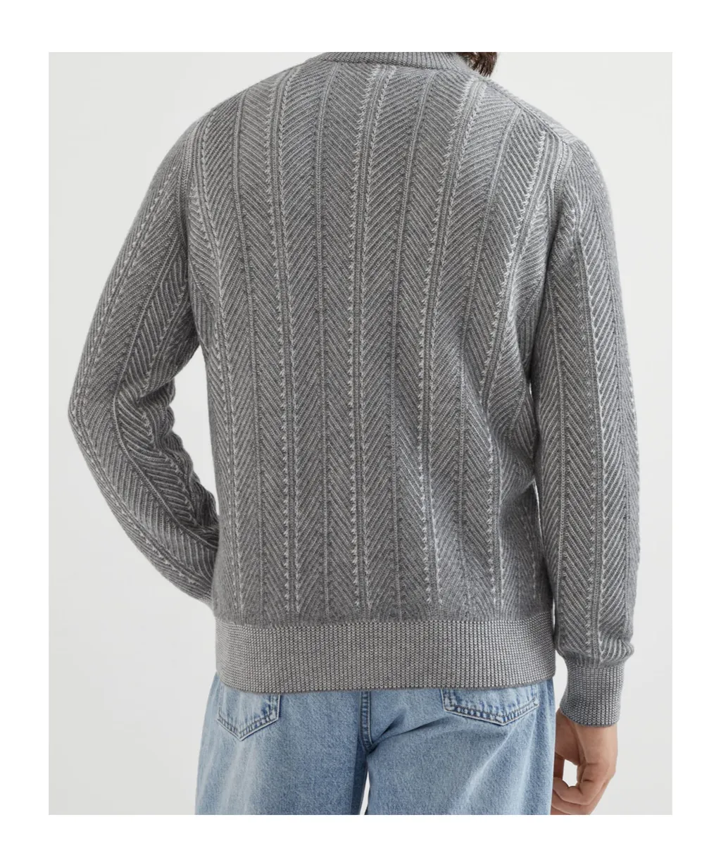 Long-Sleeved Zip-Up Cardigan