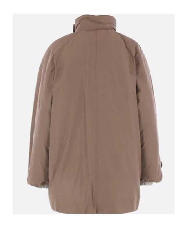 High-Neck Double-Breasted Coat