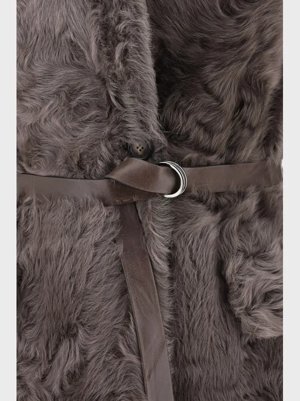 Shearling Belted Vest