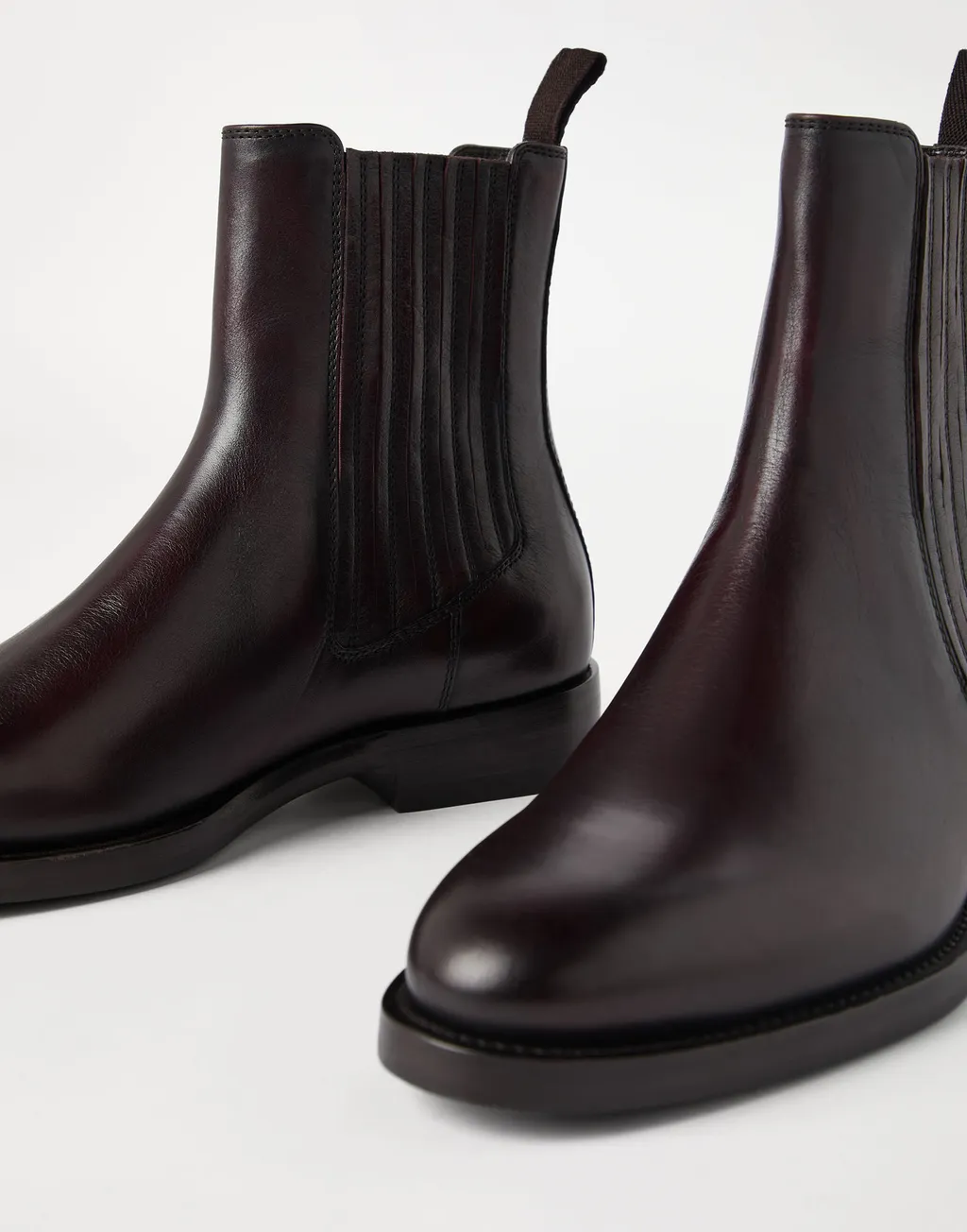 Burnished Leather Chelsea Boots