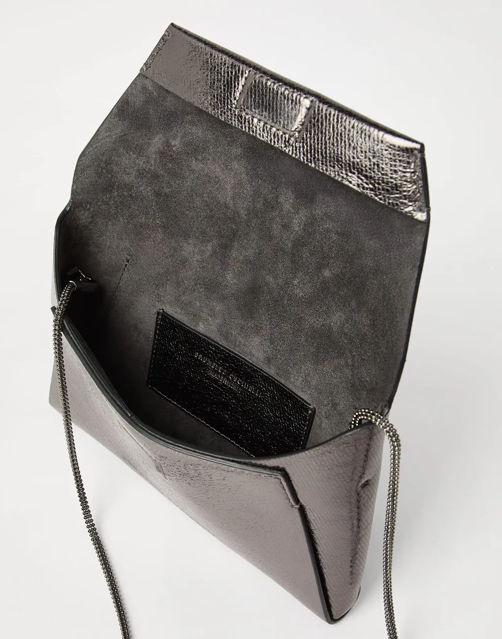 Metallic Flap Clutch Bag