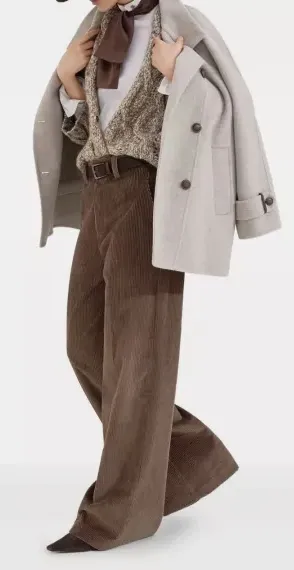 Double-Breasted High Neck Coat