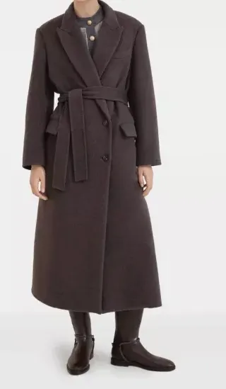 Double-Breasted Long Sleeved Coat