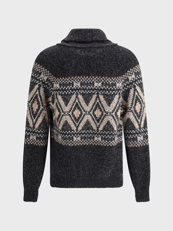 Shawl Collared Knitted Cardigan