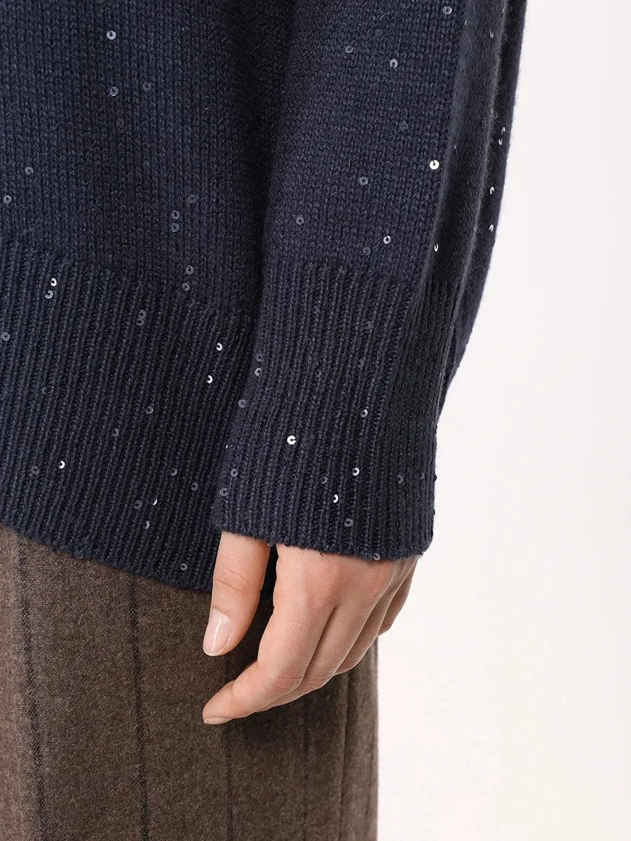 Sequin-Embellished Sweater