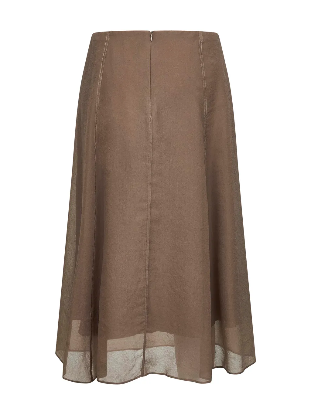 Flared Hem Midi Skirt