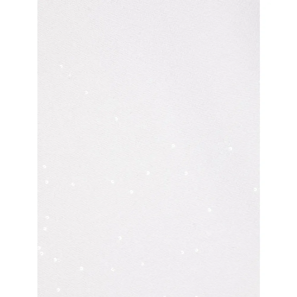 Sequin-Embellished Frayed-Hem Scarf