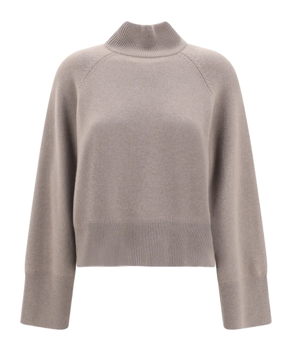 High-Neck Cropped Sweater
