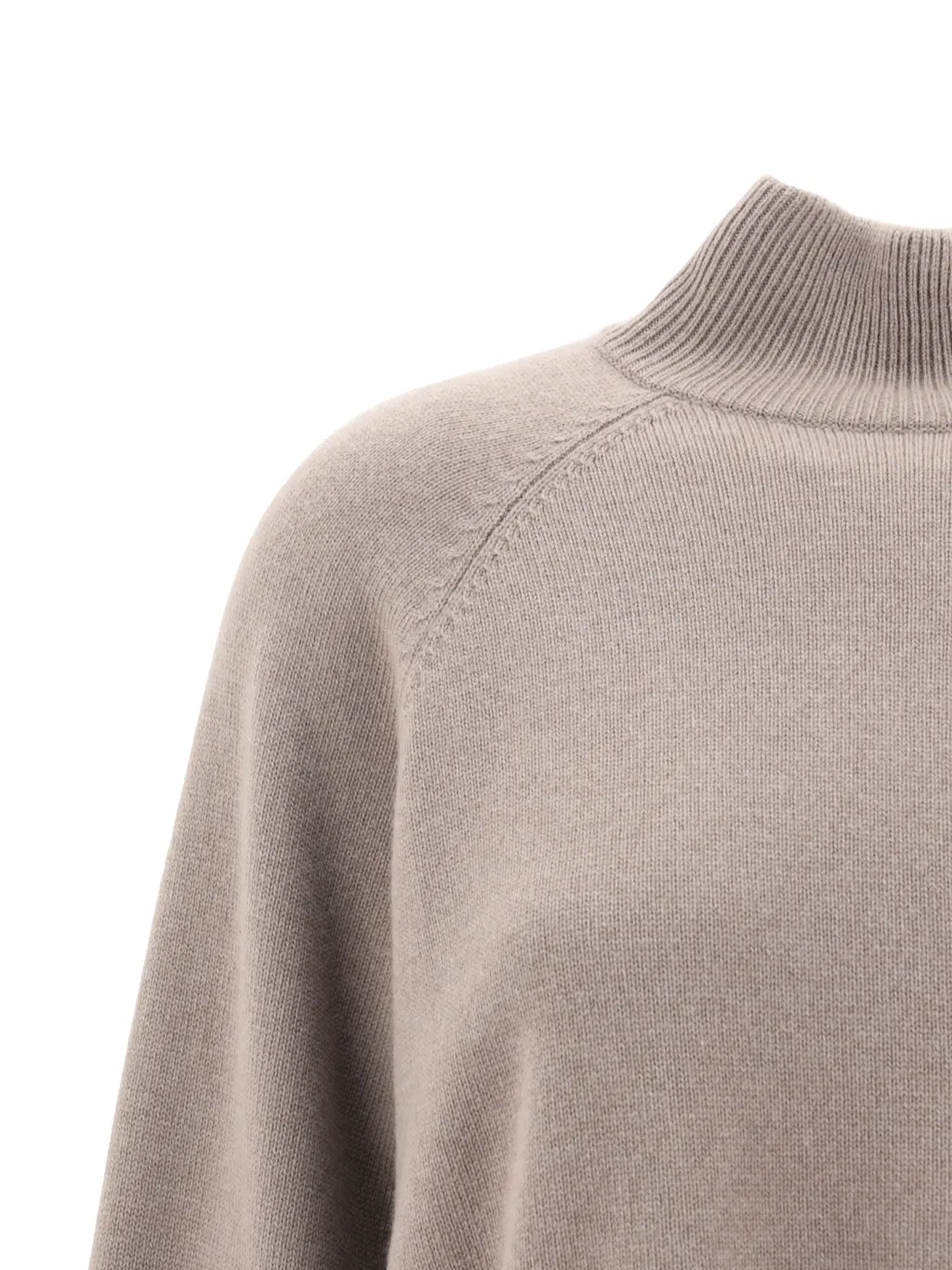 High-Neck Cropped Sweater