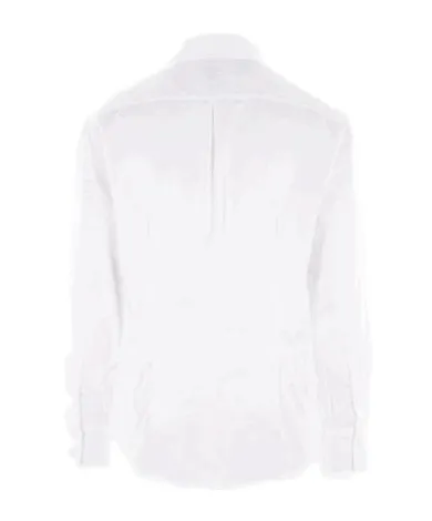 Button-Up Long-Sleeved Twill Shirt