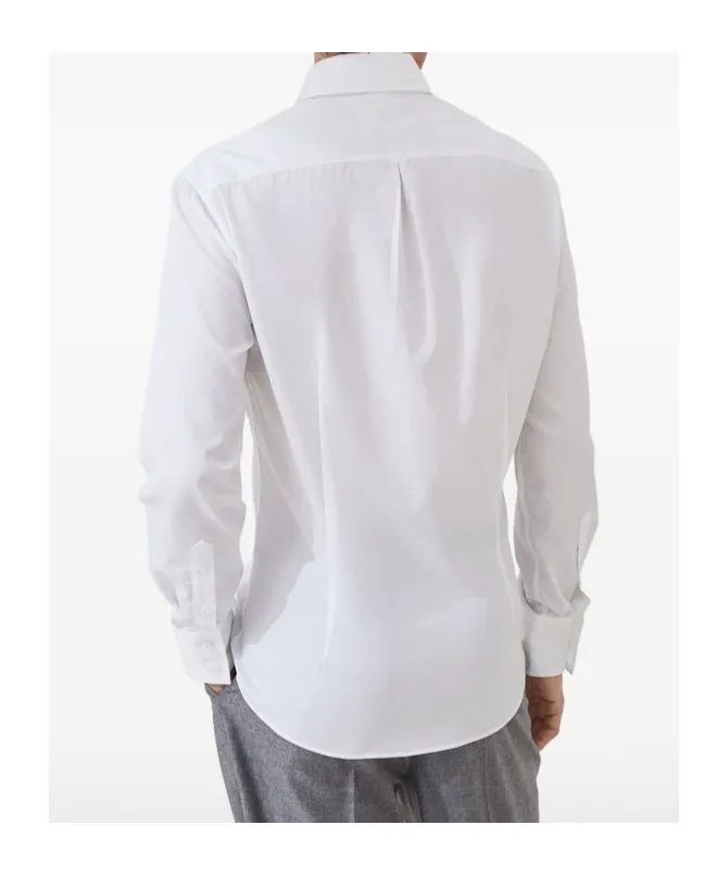 Button-Up Long-Sleeved Twill Shirt